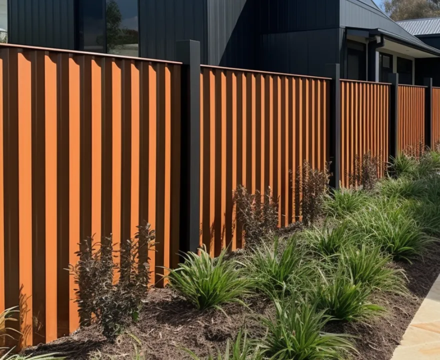 Newly replaced colorbond fencing in Bundaberg